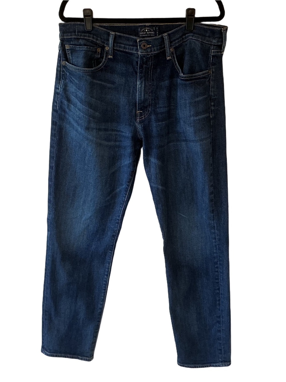 Men's Lucky Brand 121 Heritage Slim-Fit Jeans Dark Wash 38x32 Whiskering